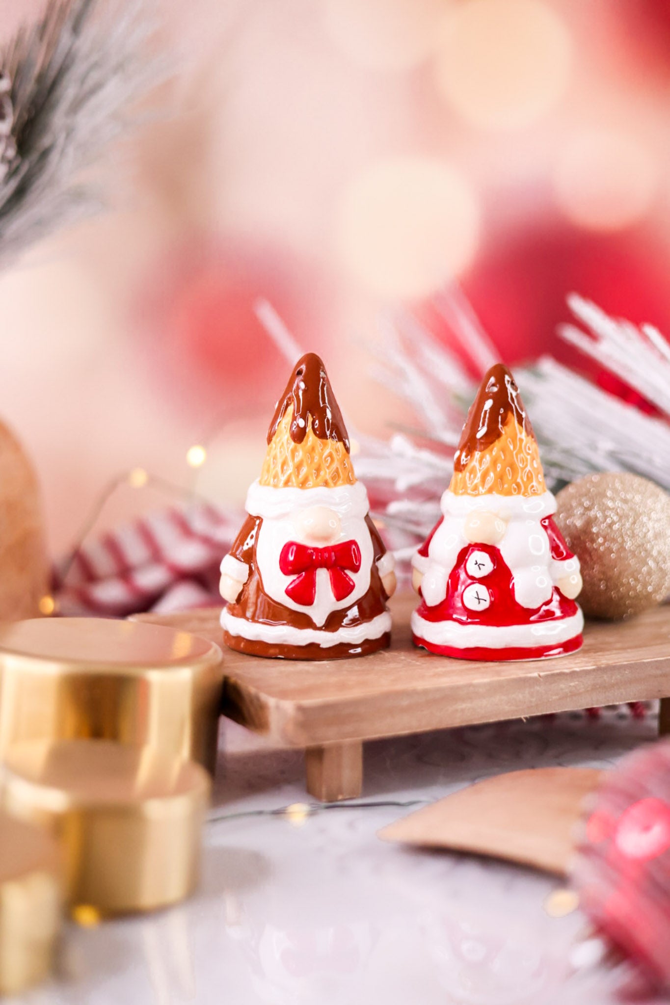 Ceramic Santa Gnome Salt and Pepper Shaker