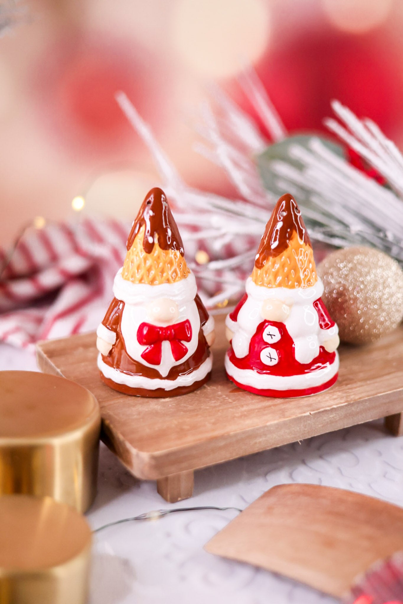 Ceramic Santa Gnome Salt and Pepper Shaker