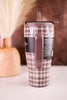 Brumate Pecan Plaid 30oz Era Flip Tumbler