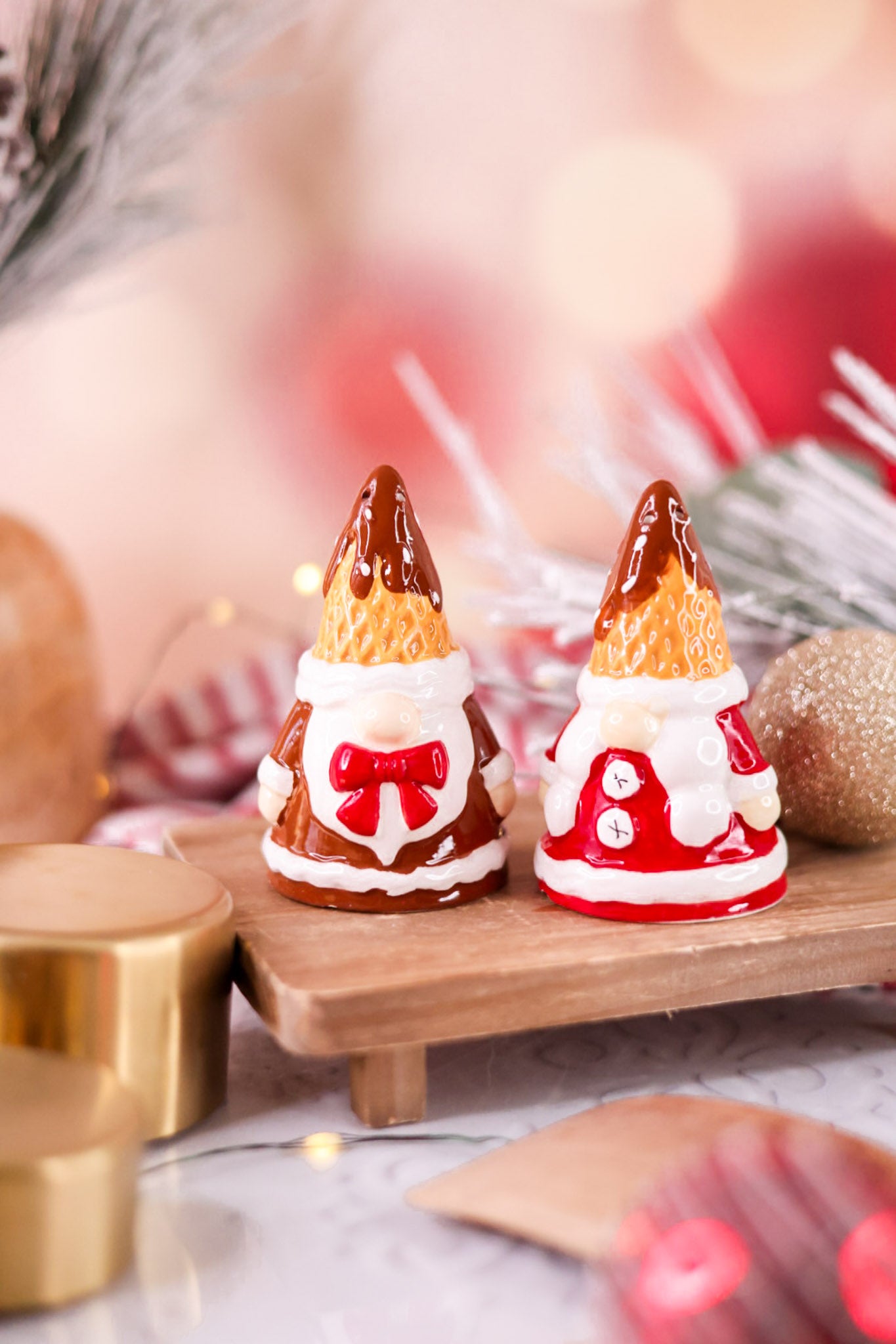 Ceramic Santa Gnome Salt and Pepper Shaker