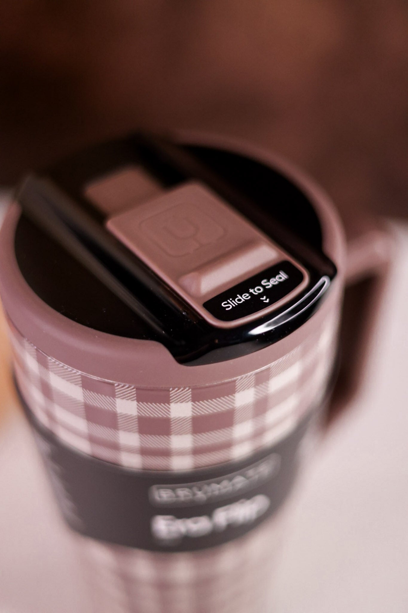 Brumate Pecan Plaid 30oz Era Flip Tumbler