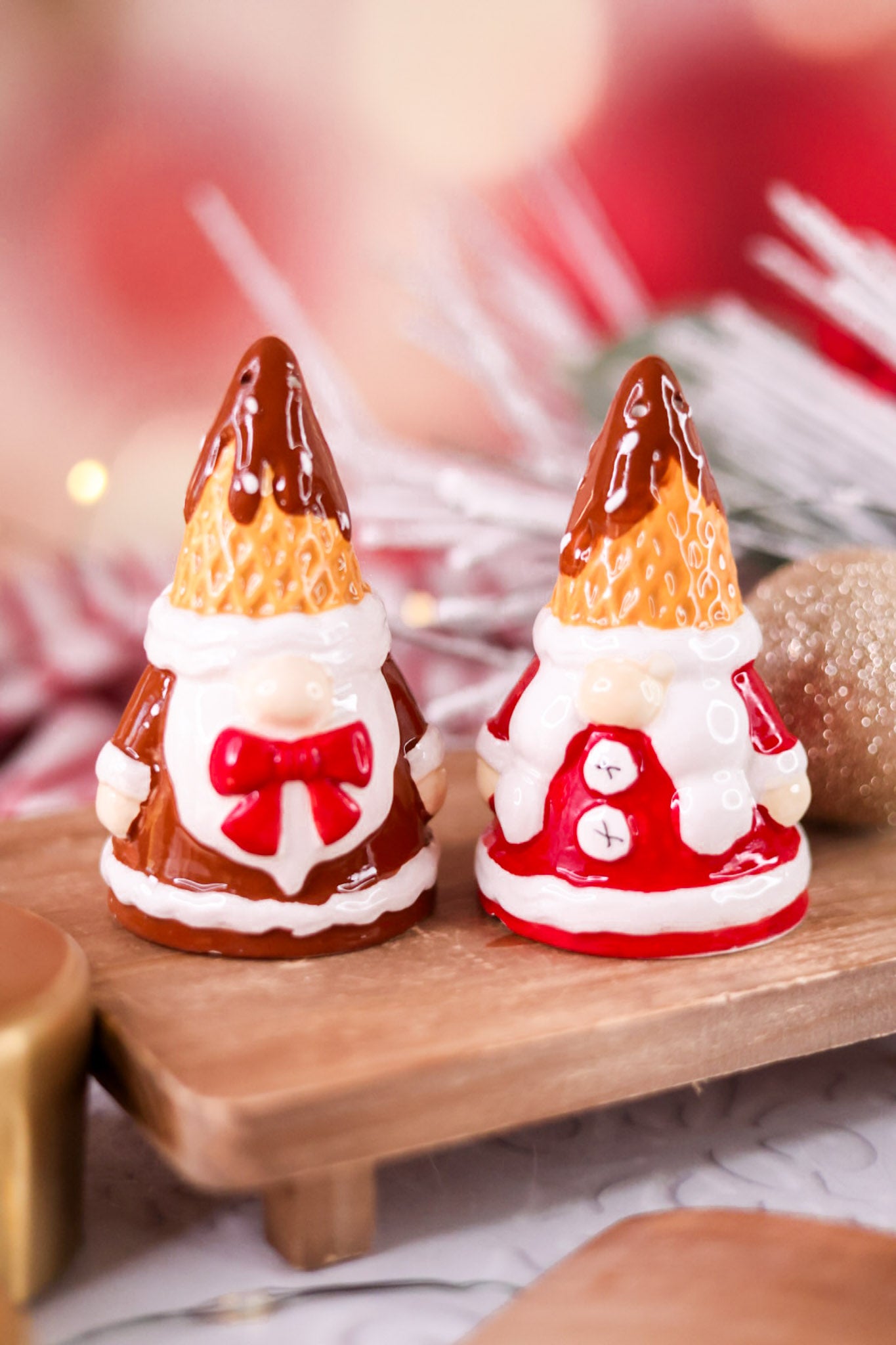 Ceramic Santa Gnome Salt and Pepper Shaker