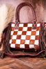 Canyon Check Leather & Cowhide Concealed Carry Purse