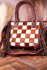 Canyon Check Leather & Cowhide Concealed Carry Purse