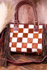 Canyon Check Leather & Cowhide Concealed Carry Purse