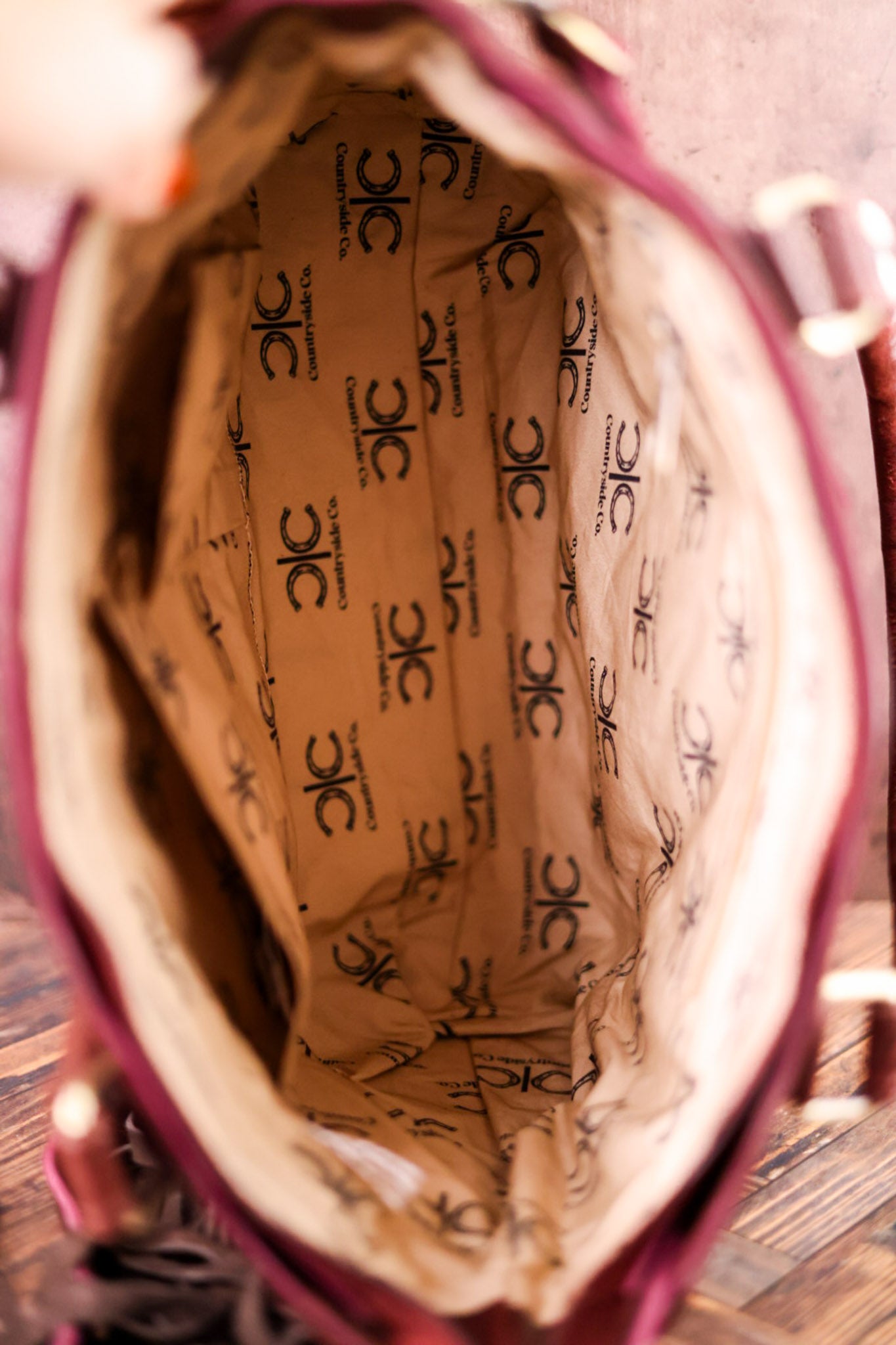 Canyon Check Leather & Cowhide Concealed Carry Purse
