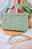 Sage Woven Cinch Crossbody Bag