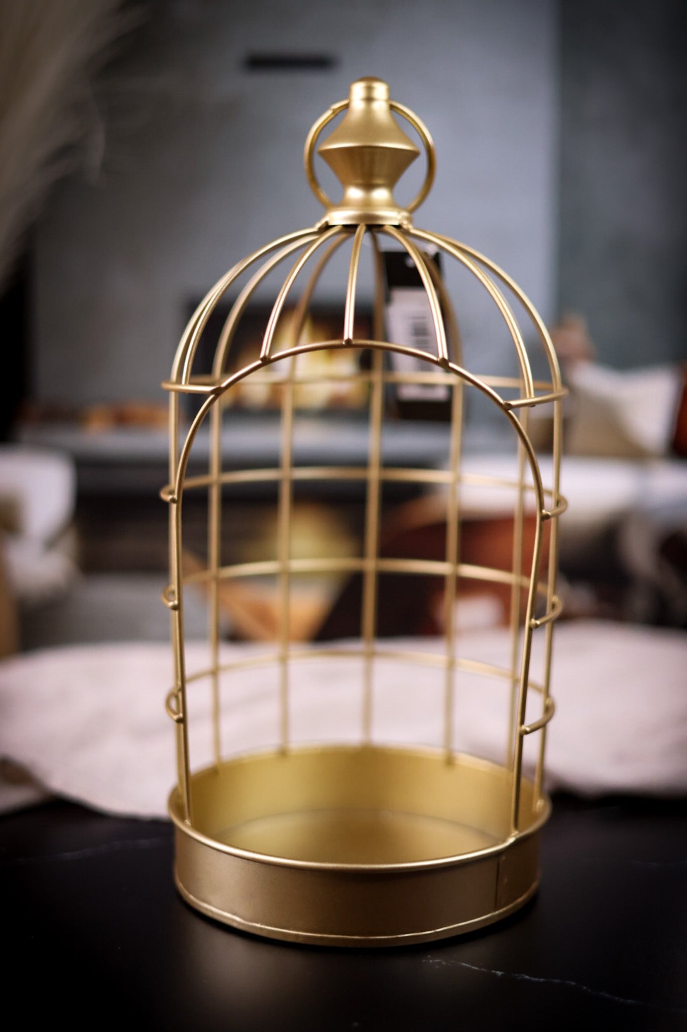 Golden Cage Candle Lantern (2 Sizes)