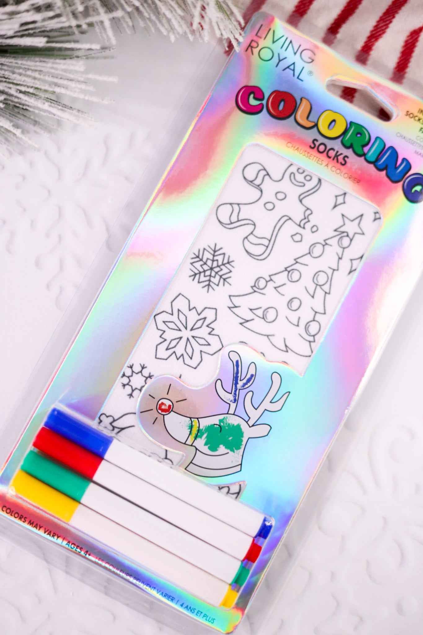 Christmas Icons DIY Coloring Socks – Whiskey Skies