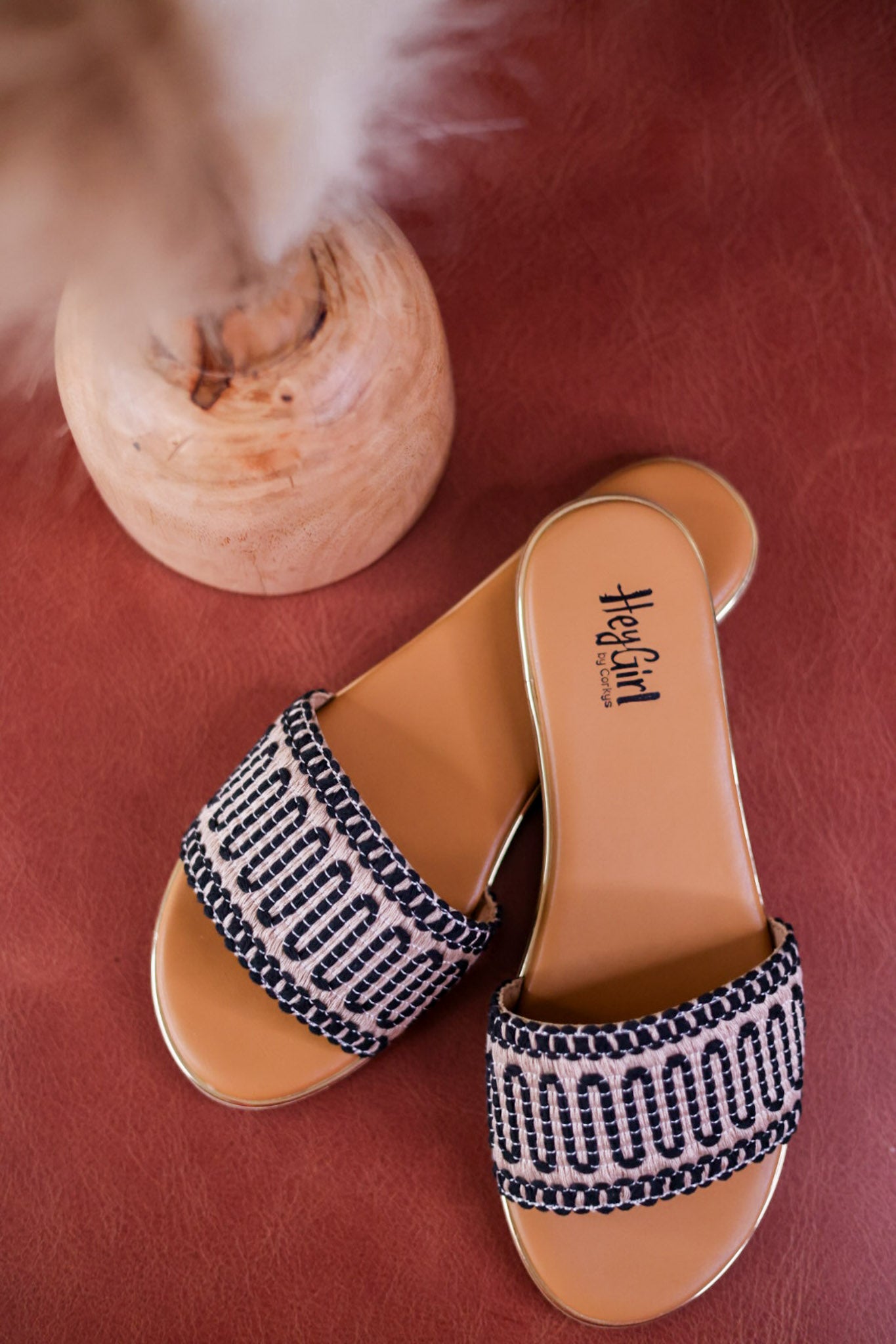 Here For A Good Time Black Sandals