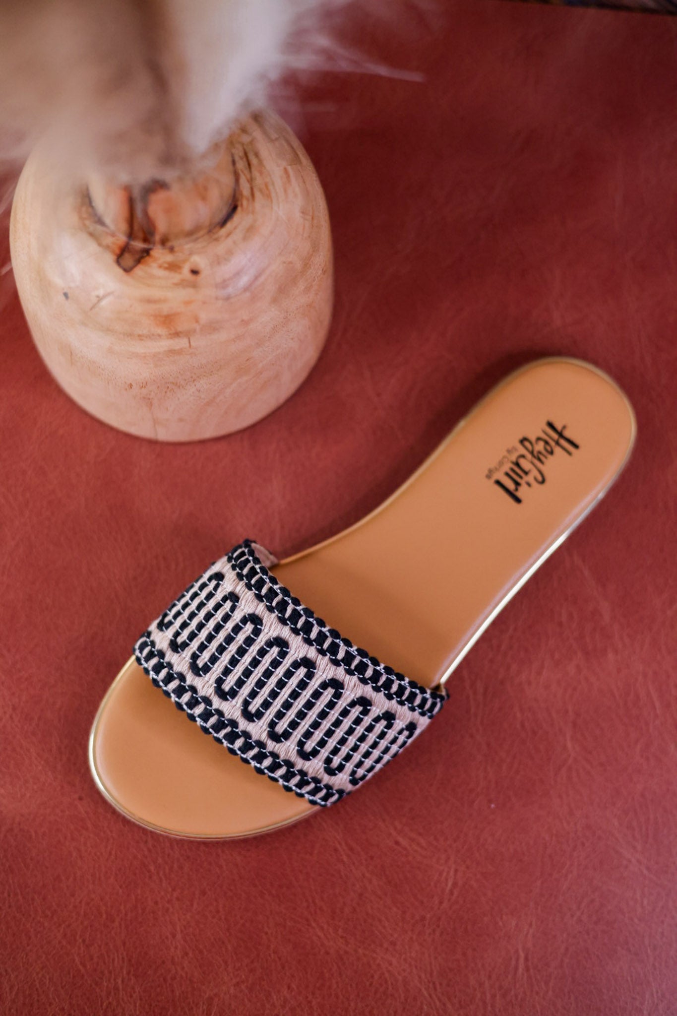 Here For A Good Time Black Sandals