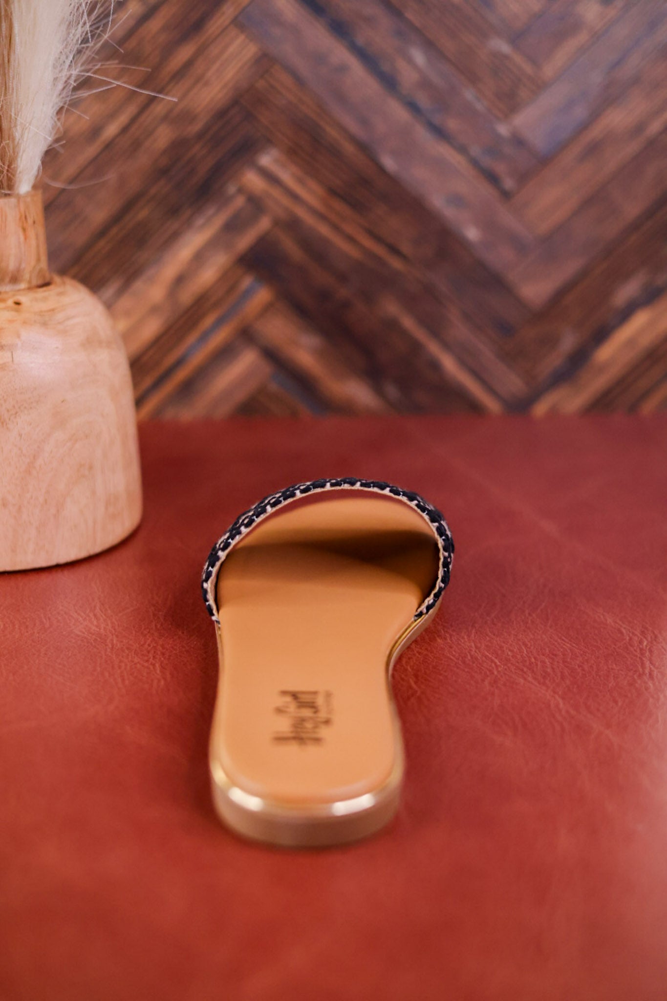 Here For A Good Time Black Sandals