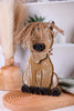 12" Wooden Highland Cow Wall Hanging With Jute Hair
