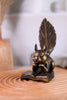 Antique Gold Resin Reading Forest Friends Figurines (3 Styles)