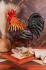 15" Metal Rooster Figurine