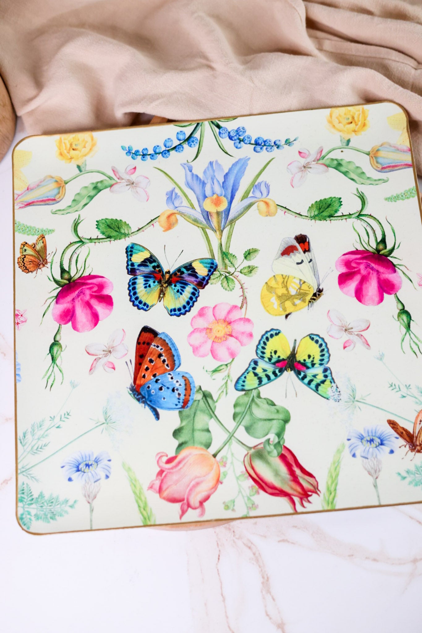 12" Botanical Decorative Tray