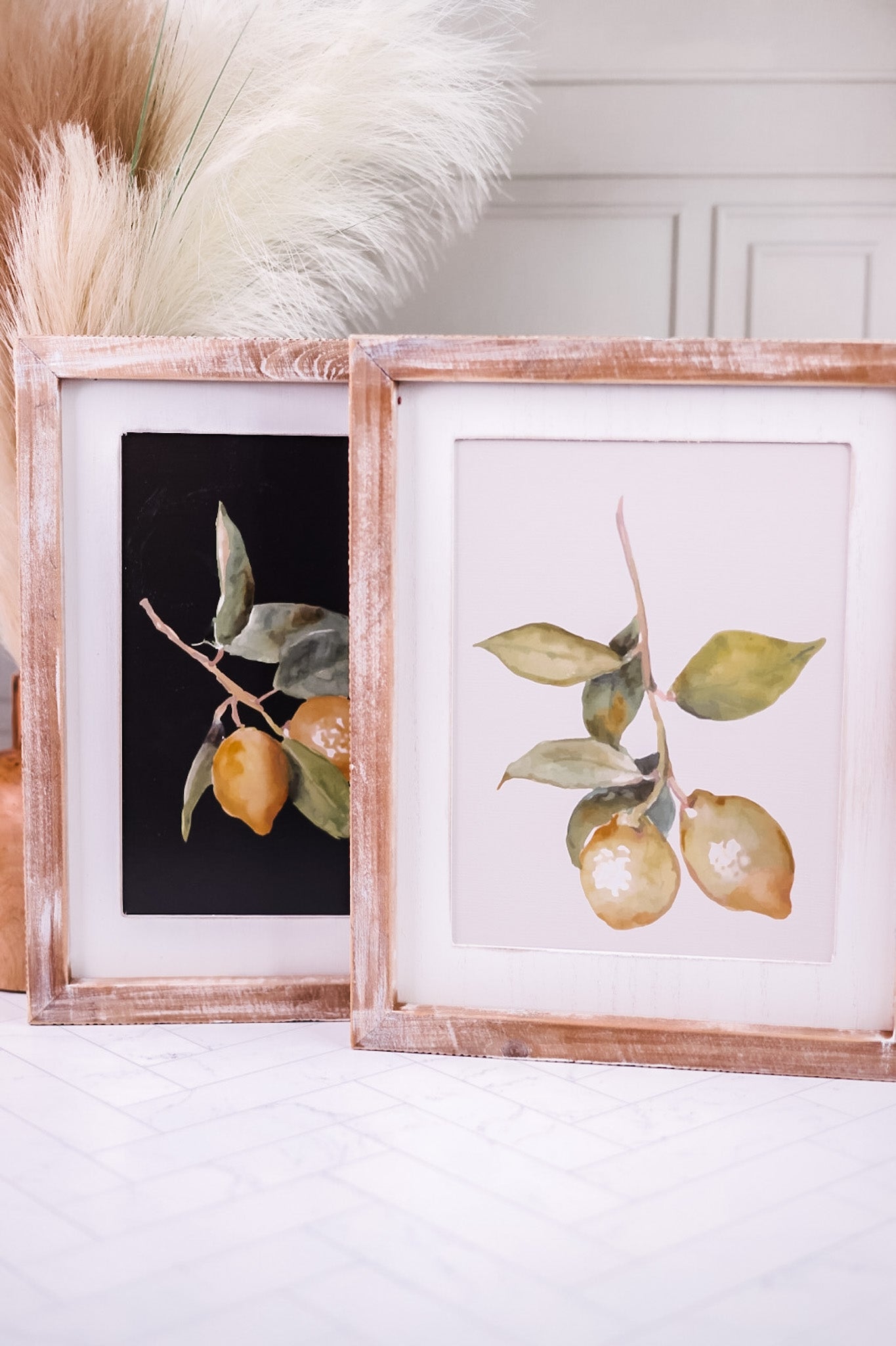 Reversible Wood Framed Lemon Sign