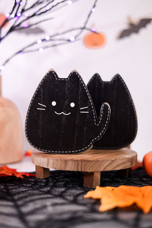 Chunky Black Cat Sitter