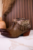 Olive Green Ankle Boots With Studs & Floral Embossing