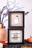 "Ghost/Afraid" Reversible Wood Framed Sign