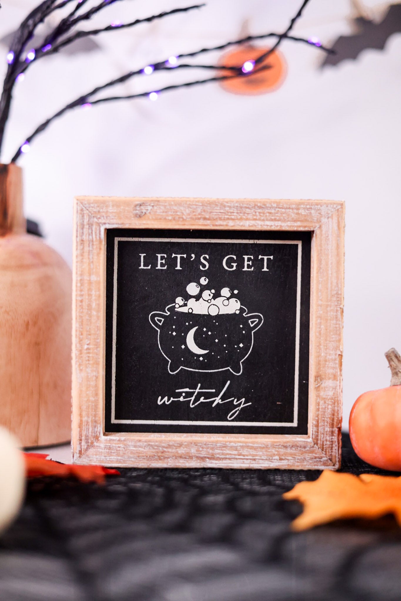 Witchy/Thankful Reversible Wood Frame Sign