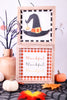 Witch Hat/Thankful Reversible Wood Framed Sign