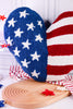 American Flag Heart Shaped Hooked Pillow