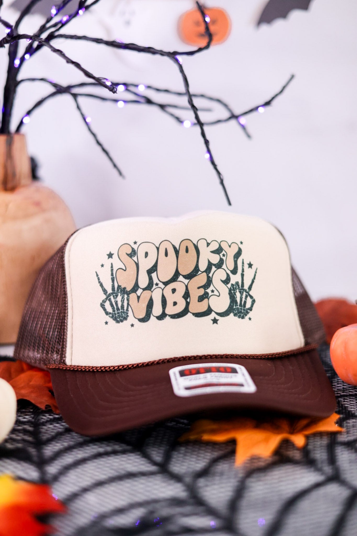 Spooky Vibes Snapback Trucker Hat