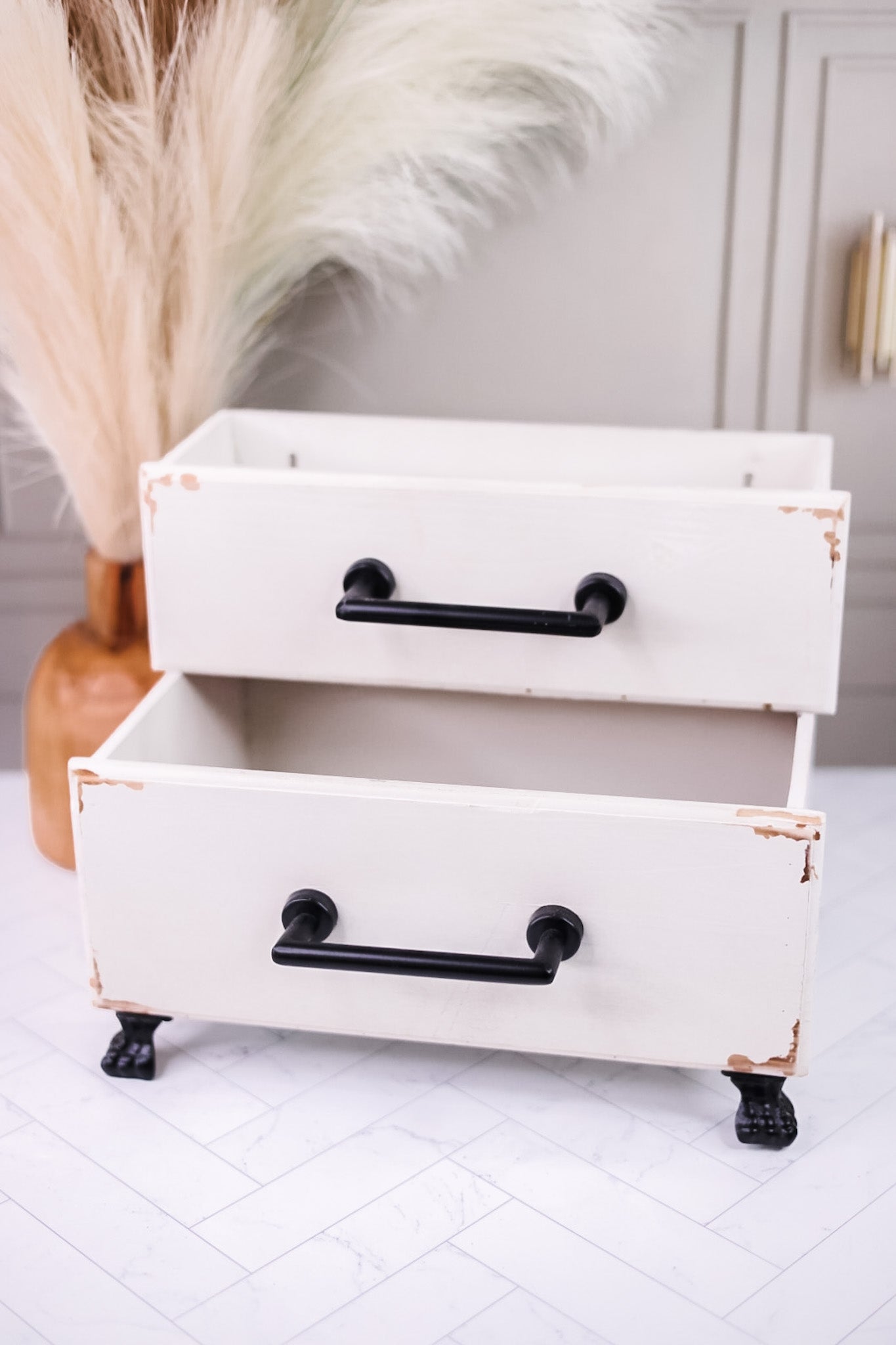 2 Tier Wooden Drawer Planter