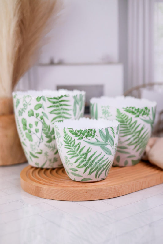 Fern Enameled Pots (3 Sizes)