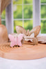 Natural Wood and Shimmery Pink Butterfly Blocks (2 Sizes)