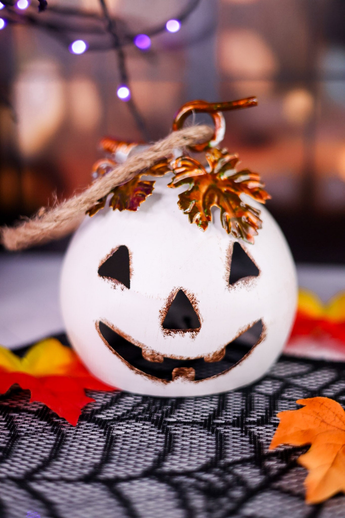 Metallic Jack O' Lantern Ornament (4 Colors)
