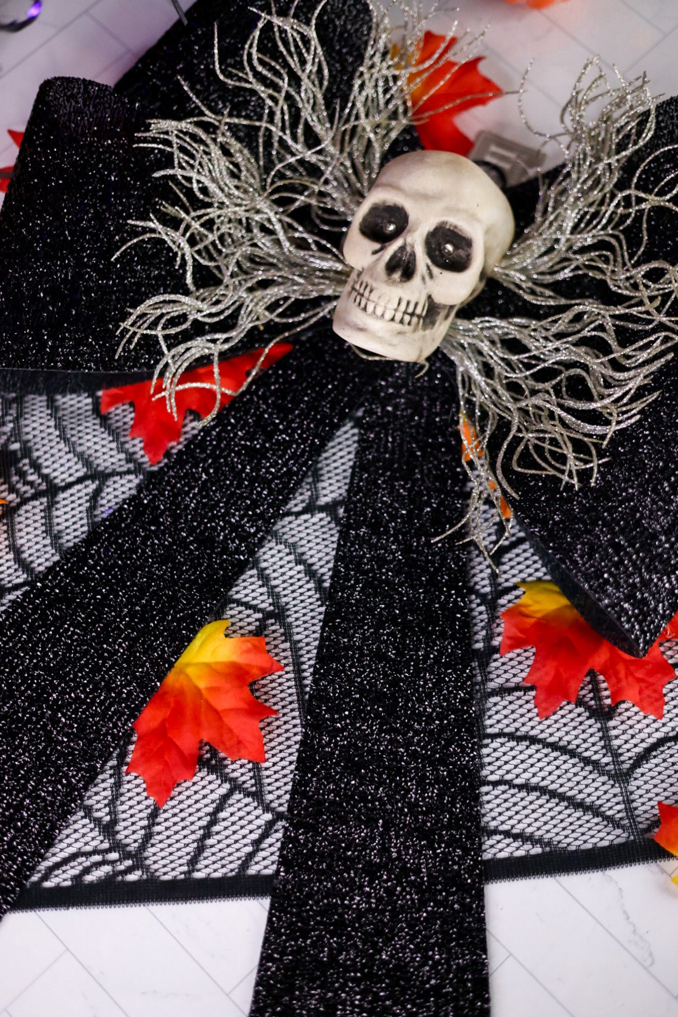 LED Skull Bow Door Hanger