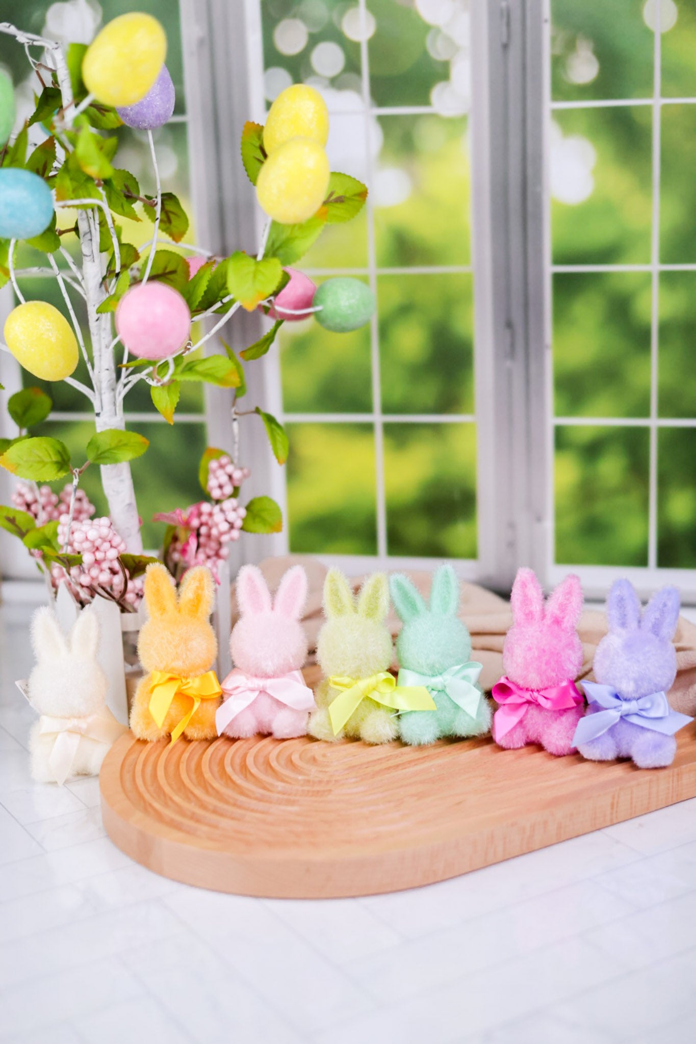 Flocked Spring Bunnies (7 Colors)