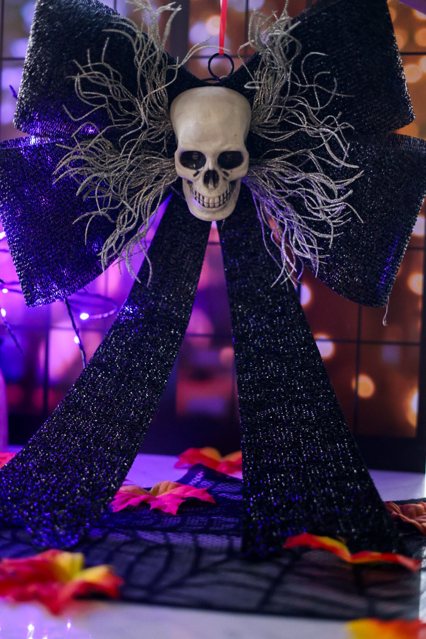 LED Skull Bow Door Hanger