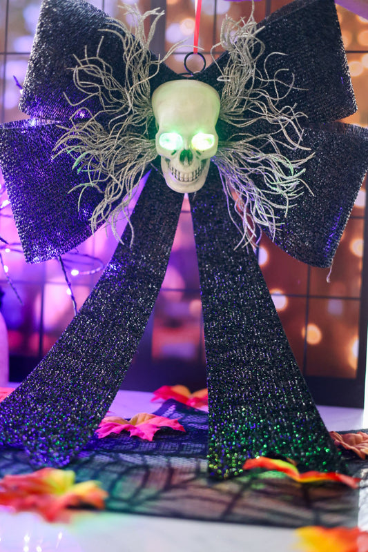 LED Skull Bow Door Hanger