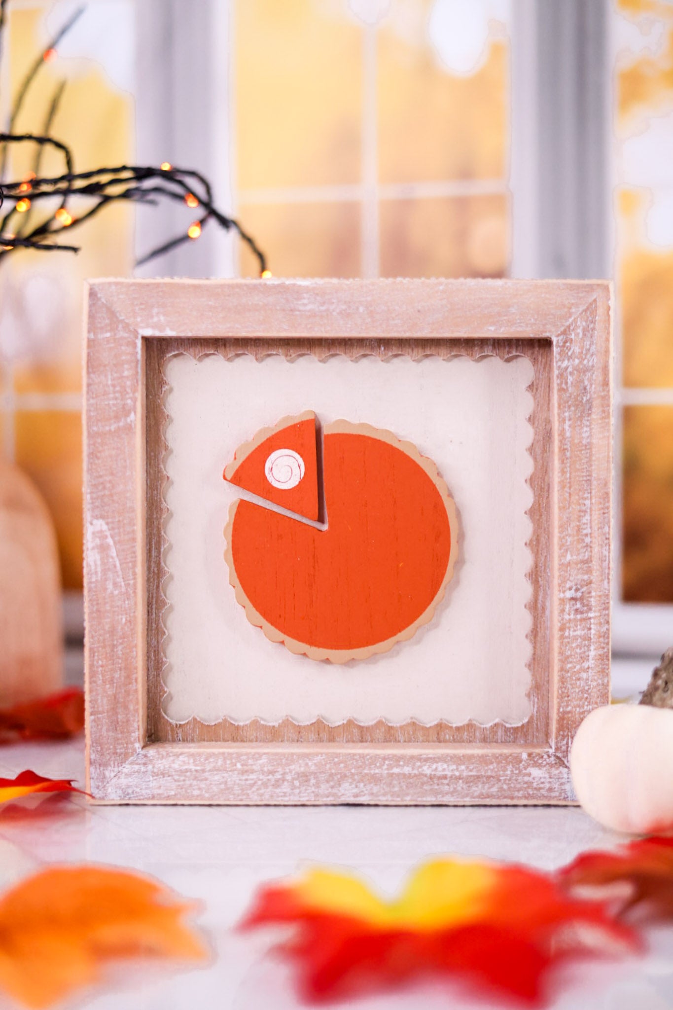Broom/Pie Reversible Wood Frame Sign