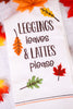 Leaves And Lattes Decorative Dishtowel