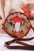 Southwestern Hand Tooled Round Leather Bag