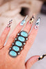 Chunky Western Turquoise Concho Cuff Ring