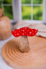 Metal and Mango Wood Red Mushrooms (3 Sizes)