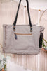 Charcoal Grey Aztec Print Tote