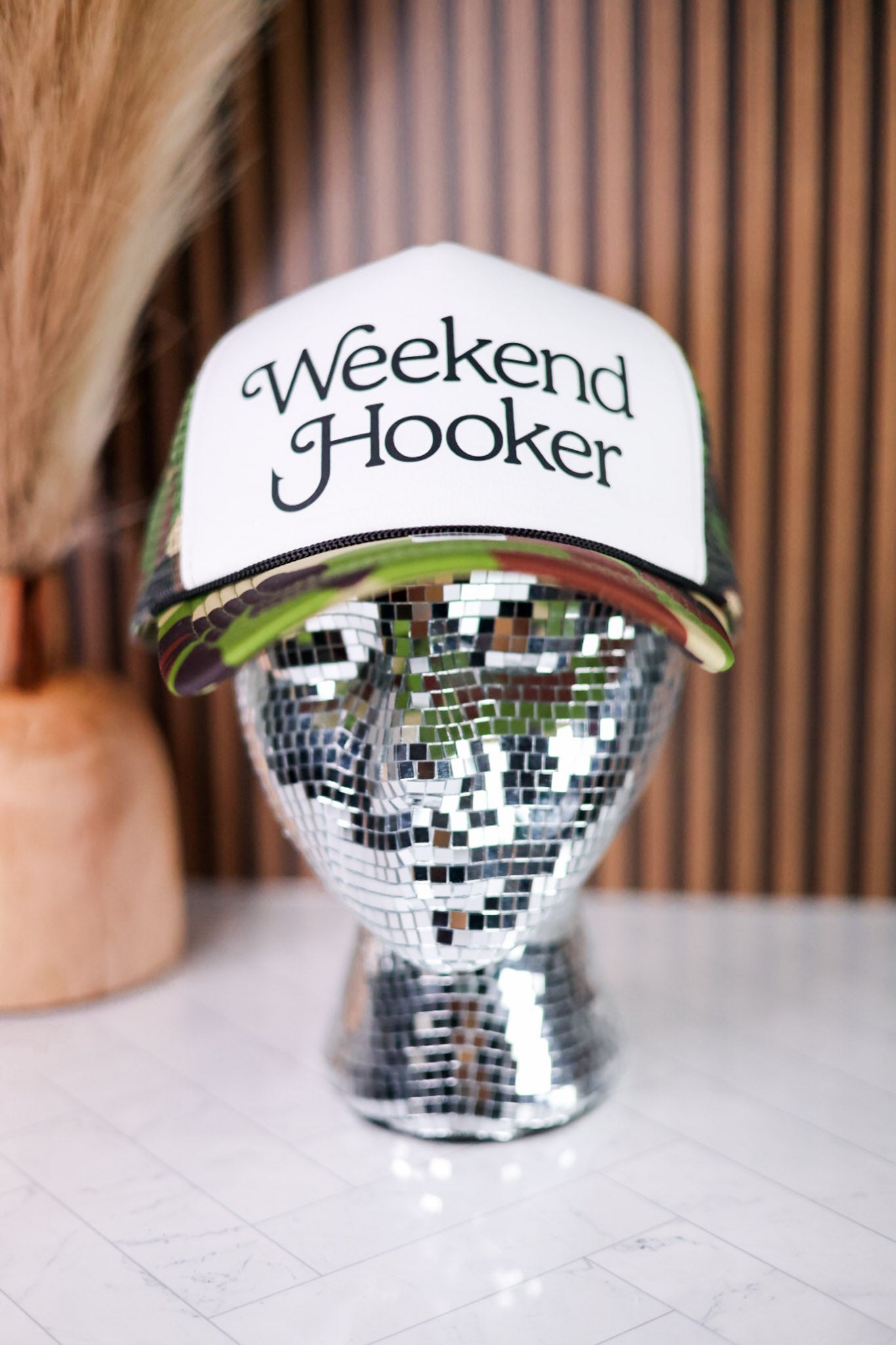 Camo Print Weekend Hooker Trucker Hat