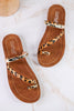 Hit The Strip Sandals With Leopard Straps & Gold Accents