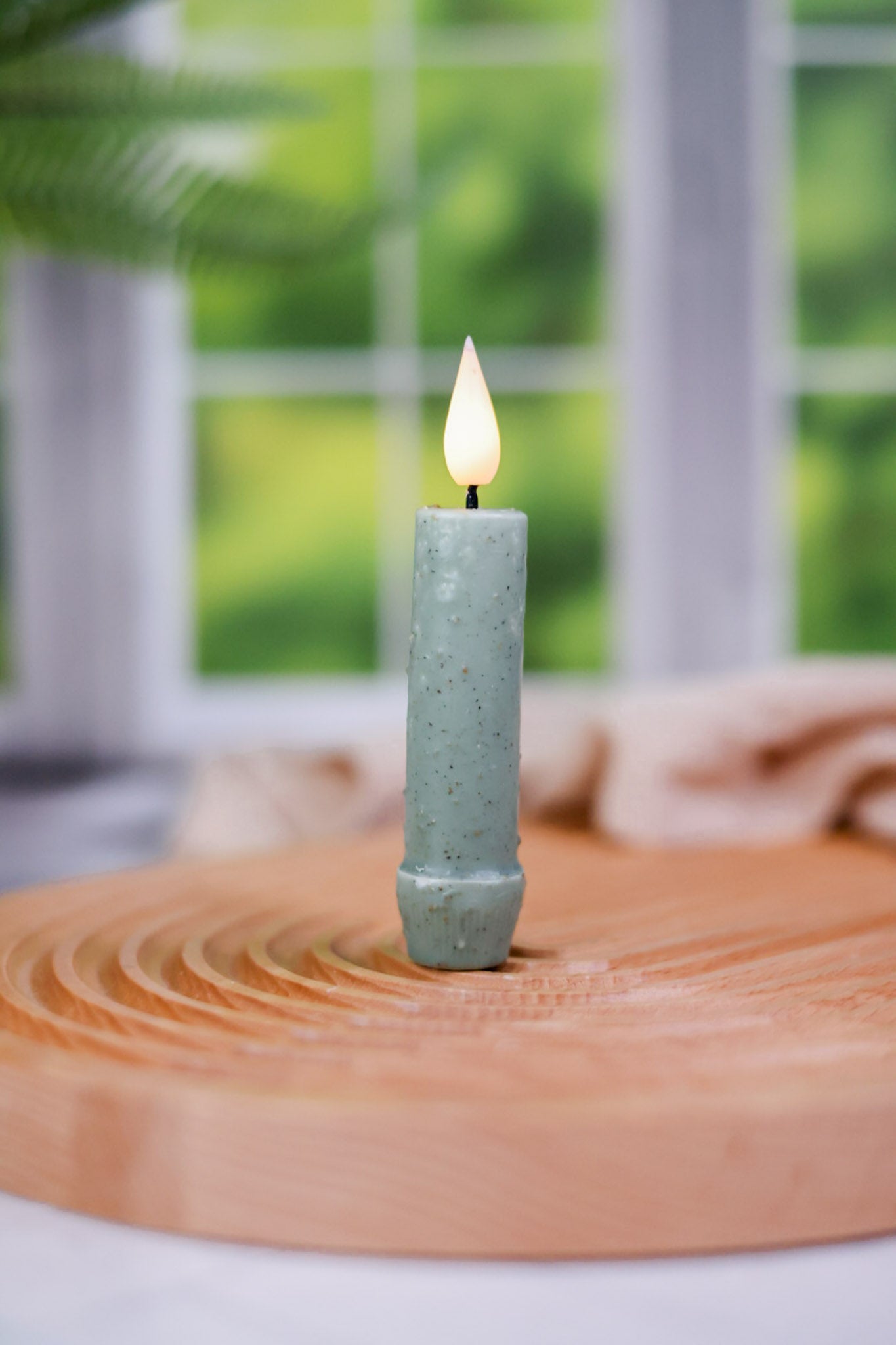 Sage Green LED Taper Candles (2 Sizes)