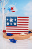 American Flag Wooden Block