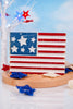 American Flag Wooden Block