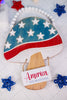Americana Mushroom Wall Hanging with Beaded Hanger FINAL SALE