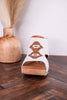Hana Crackle Effect Wedges W/ Tan Aztec Pattern
