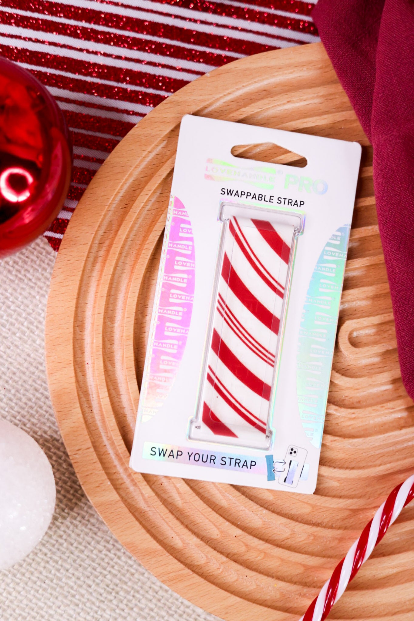 Candy Cane Lovehandle Pro Swappable Strap